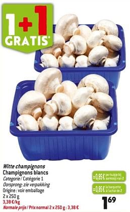 Promoties Witte champignons champignons blancs - Huismerk - Match - Geldig van 29/11/2023 tot 05/12/2023 bij Match