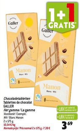 Promoties Chocoladetabletten tablettes de chocolat galler - Galler - Geldig van 29/11/2023 tot 05/12/2023 bij Match
