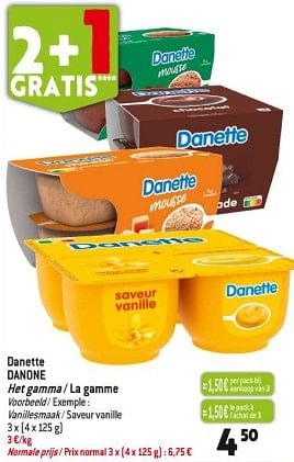 Promoties Danette danone - Danone - Geldig van 29/11/2023 tot 05/12/2023 bij Match