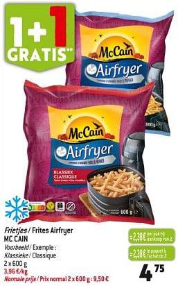 Promoties Frietjes - frites airfryer mc cain - Mc Cain - Geldig van 29/11/2023 tot 05/12/2023 bij Match