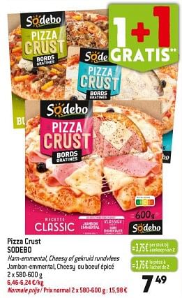 Promoties Pizza crust sodebo - Sodebo - Geldig van 29/11/2023 tot 05/12/2023 bij Match