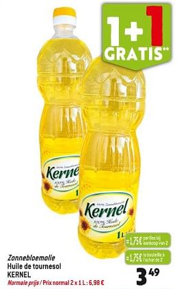 Promoties Zonnebloemolie huile de tournesol kernel - Kernel - Geldig van 29/11/2023 tot 05/12/2023 bij Match