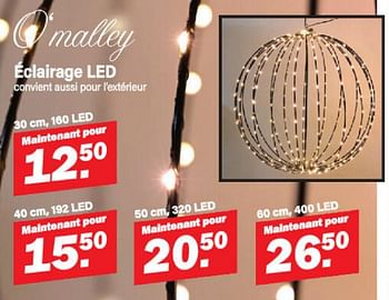 Promotions Eclairage led - O' malley - Valide de 19/11/2023 à 09/12/2023 chez Van Cranenbroek