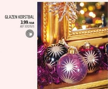 Promoties Glazen kerstbal - Huismerk - Brico - Geldig van 29/11/2023 tot 28/12/2023 bij Brico