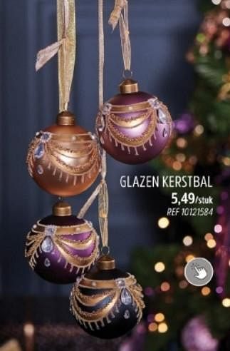 Promoties Glazen kerstbal - Huismerk - Brico - Geldig van 29/11/2023 tot 28/12/2023 bij Brico