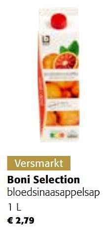 Promoties Boni selection bloedsinaasappelsap - Boni - Geldig van 29/11/2023 tot 31/12/2023 bij Colruyt