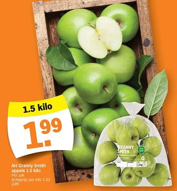 Promoties Ah granny smith appels - Huismerk - Albert Heijn - Geldig van 04/12/2023 tot 10/12/2023 bij Albert Heijn