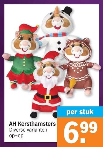Promotions Ah kersthamsters - Produit Maison - Albert Heijn - Valide de 04/12/2023 à 10/12/2023 chez Albert Heijn