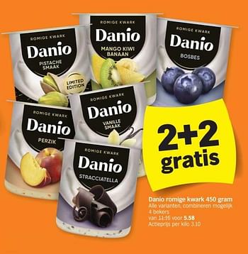 Promoties Danio romige kwark - Danone - Geldig van 04/12/2023 tot 10/12/2023 bij Albert Heijn
