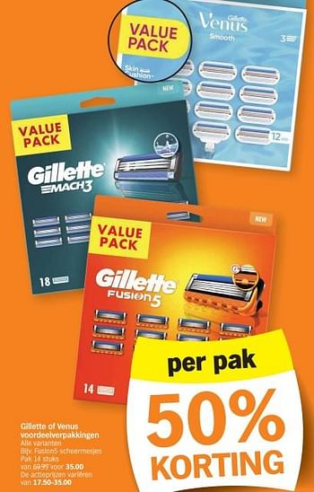 Promoties Gillette fusion5 scheermesjes - Gillette - Geldig van 04/12/2023 tot 10/12/2023 bij Albert Heijn