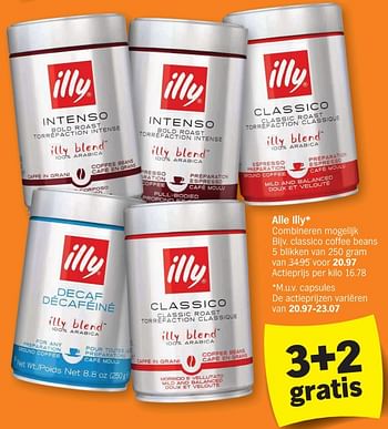 Promoties Illy classico coffee beans - Illy - Geldig van 04/12/2023 tot 10/12/2023 bij Albert Heijn