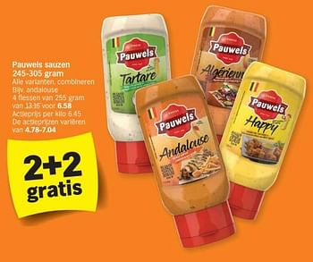 Promoties Pauwels sauzen andalouse - Pauwels - Geldig van 04/12/2023 tot 10/12/2023 bij Albert Heijn