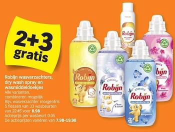 Promotions Robijn wasverzachter morgenfris - Robijn - Valide de 04/12/2023 à 10/12/2023 chez Albert Heijn
