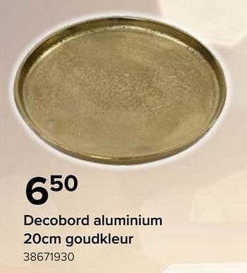 Promoties Decobord aluminium goudkleur - Huismerk - Euroshop - Geldig van 17/11/2023 tot 31/12/2023 bij Euro Shop