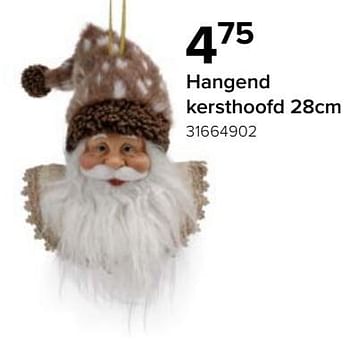 Promoties Hangend kersthoofd - Huismerk - Euroshop - Geldig van 17/11/2023 tot 31/12/2023 bij Euro Shop