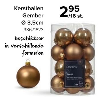 Promoties Kerstballen gember - Huismerk - Euroshop - Geldig van 17/11/2023 tot 31/12/2023 bij Euro Shop