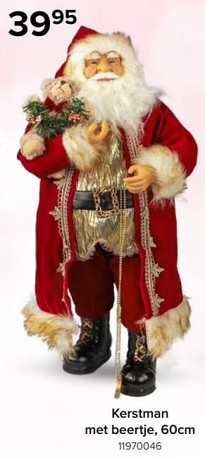 Promoties Kerstman met beertje - Huismerk - Euroshop - Geldig van 17/11/2023 tot 31/12/2023 bij Euro Shop