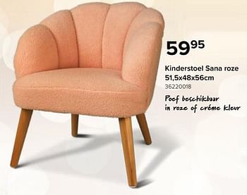 Promoties Kinderstoel sana roze - Huismerk - Euroshop - Geldig van 17/11/2023 tot 31/12/2023 bij Euro Shop