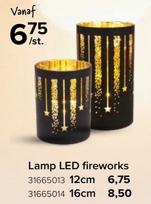 Promoties Lamp led fireworks - Huismerk - Euroshop - Geldig van 17/11/2023 tot 31/12/2023 bij Euro Shop