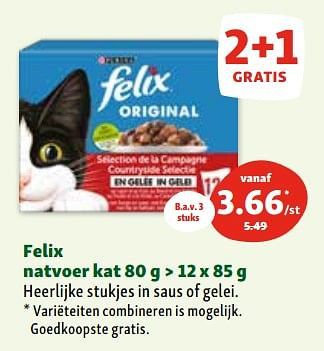 Promoties Felix natvoer kat - Purina - Geldig van 06/12/2023 tot 11/12/2023 bij Maxi Zoo