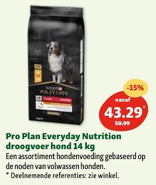 Promoties Pro plan everyday nutrition droogvoer hond - Purina - Geldig van 06/12/2023 tot 11/12/2023 bij Maxi Zoo