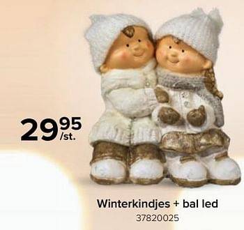 Promoties Winterkindjes + bal led - Huismerk - Euroshop - Geldig van 17/11/2023 tot 31/12/2023 bij Euro Shop