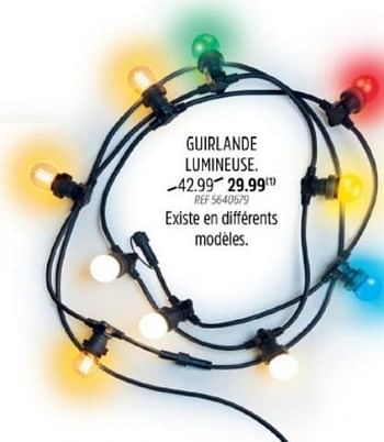 Promotions Guirlande lumineuse - Produit maison - Brico - Valide de 29/11/2023 à 28/12/2023 chez Brico