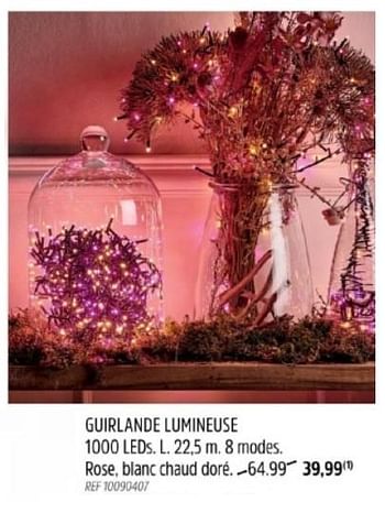 Promotions Guirlande lumineuse 1000 leds - Produit maison - Brico - Valide de 29/11/2023 à 28/12/2023 chez Brico