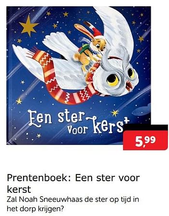 Promoties Prentenboek een ster voor kerst - Huismerk - Boekenvoordeel - Geldig van 02/12/2023 tot 10/12/2023 bij BoekenVoordeel