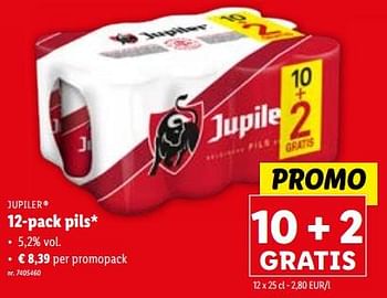 Promoties 12-pack pils - Jupiler - Geldig van 06/12/2023 tot 12/12/2023 bij Lidl
