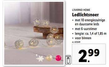 Promoties Ledlichtsnoer - Livarno - Geldig van 06/12/2023 tot 12/12/2023 bij Lidl