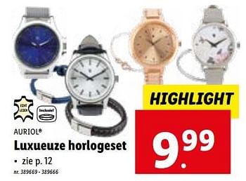 Promoties Luxueuze horlogeset - Auriol - Geldig van 06/12/2023 tot 12/12/2023 bij Lidl