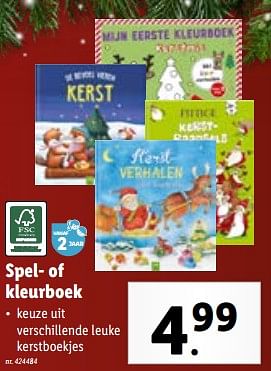 Promoties Spel- of kleurboek - Huismerk - Lidl - Geldig van 06/12/2023 tot 12/12/2023 bij Lidl