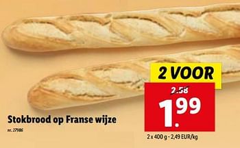 Promoties Stokbrood op franse wijze - Huismerk - Lidl - Geldig van 06/12/2023 tot 12/12/2023 bij Lidl