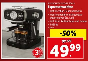 Promoties Silvercrest kitchen tools espressomachine - SilverCrest - Geldig van 06/12/2023 tot 12/12/2023 bij Lidl