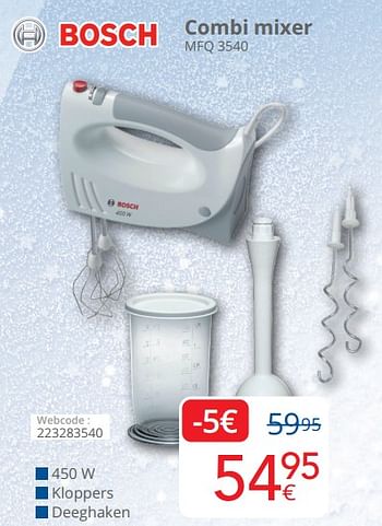 Promoties Bosch combi mixer mfq 3540 - Bosch - Geldig van 01/12/2023 tot 31/12/2023 bij Eldi