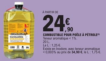 Promo Combustible Pour Poêle à Pétrole chez E.Leclerc 