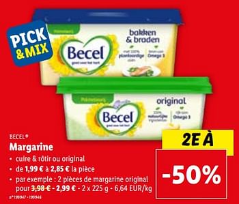 Promotions Margarine - Becel - Valide de 06/12/2023 à 12/12/2023 chez Lidl