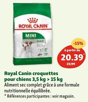 Promotions Royal canin croquettes pour chiens - Royal Canin - Valide de 06/12/2023 à 11/12/2023 chez Maxi Zoo