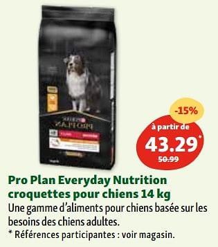 Promotions Pro plan everyday nutrition croquettes pour chiens - Purina - Valide de 06/12/2023 à 11/12/2023 chez Maxi Zoo