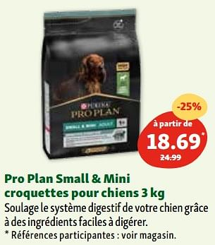 Promotions Pro plan small + mini croquettes pour chiens - Purina - Valide de 06/12/2023 à 11/12/2023 chez Maxi Zoo