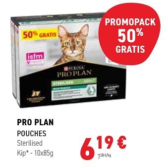 Promoties Pro plan pouches sterilised kip - Purina - Geldig van 29/11/2023 tot 10/12/2023 bij Tom&Co