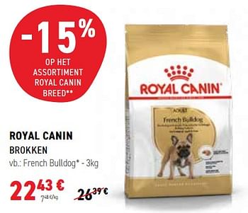 Promoties Royal canin brokken french bulldog - Royal Canin - Geldig van 29/11/2023 tot 10/12/2023 bij Tom&Co