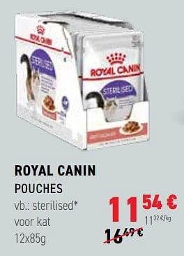 Promoties Royal canin pouches sterilised voor kat - Royal Canin - Geldig van 29/11/2023 tot 10/12/2023 bij Tom&Co