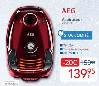Promotions Aeg aspirateur vx6-2-cr - AEG - Valide de 01/12/2023 à 31/12/2023 chez Eldi