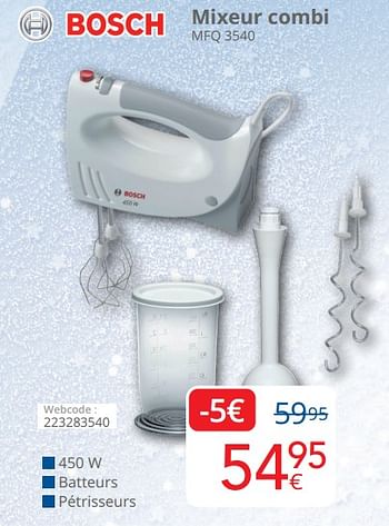 Promotions Bosch mixeur combi mfq 3540 - Bosch - Valide de 01/12/2023 à 31/12/2023 chez Eldi