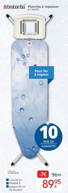 Promotions Brabantia planche à repasser ice water - Brabantia - Valide de 01/12/2023 à 31/12/2023 chez Eldi