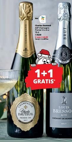 Promoties Charles dauteuil aop champagne premier cru brut - Champagne - Geldig van 30/11/2023 tot 13/12/2023 bij Spar (Colruytgroup)