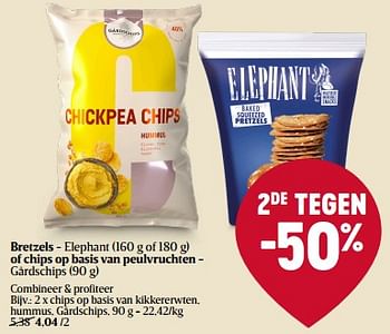 Promoties Chips op basis van kikkererwten, hummus, gårdschips - Gårdschips - Geldig van 07/12/2023 tot 13/12/2023 bij Delhaize