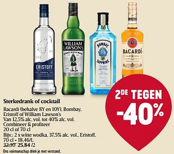 Promoties Witte wodka, eristoff - Eristoff - Geldig van 07/12/2023 tot 13/12/2023 bij Delhaize